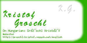 kristof groschl business card